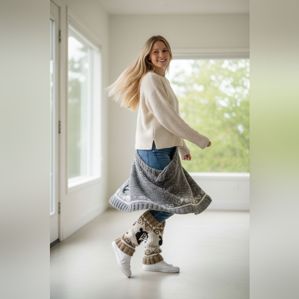 Wool Salish Orca Knit Warmers